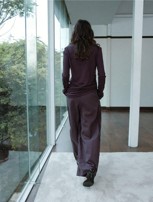 Sable Linen Ruche Pullover
